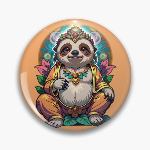Item preview, Cute Funny Cartoon Sloth Buddha designed and sold by TheArtOfPat.