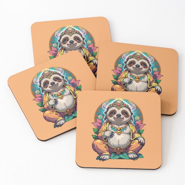 Item preview, Cute Funny Cartoon Sloth Buddha designed and sold by TheArtOfPat.