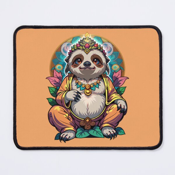 Item preview, Cute Funny Cartoon Sloth Buddha designed and sold by TheArtOfPat.