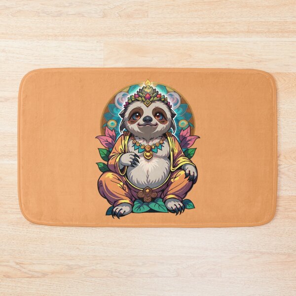 Item preview, Cute Funny Cartoon Sloth Buddha designed and sold by TheArtOfPat.