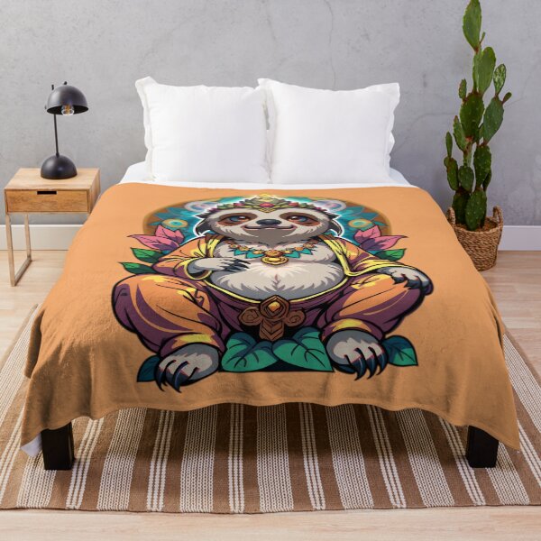 Item preview, Cute Funny Cartoon Sloth Buddha designed and sold by TheArtOfPat.