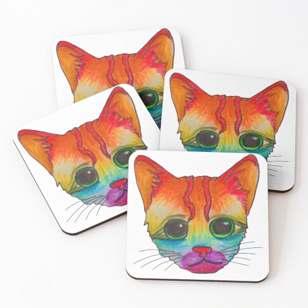 Item preview, Rainbow Pride Cat Sticker designed and sold by MaxWuruhi-Art.