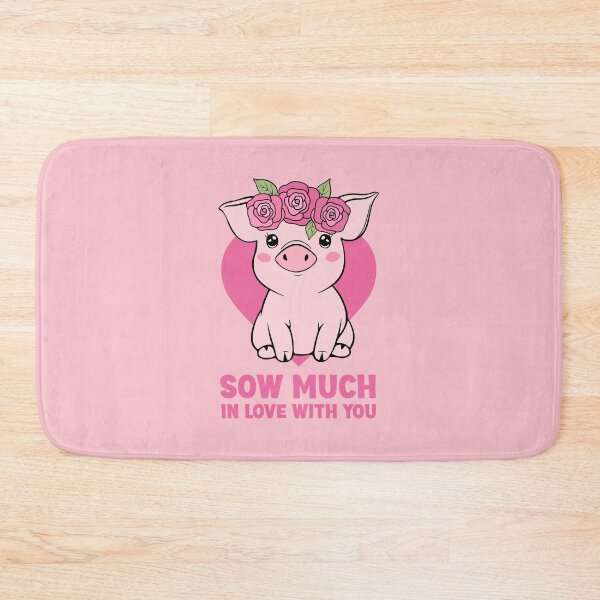 Item preview, Cute Piglet With Pink Roses Chaplet - Sow Much In Love With You designed and sold by SesameTees.