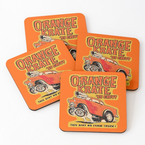 Item preview, Orange Crate '55 Chevy Gasser - distressed burnout print designed and sold by retropetrol.