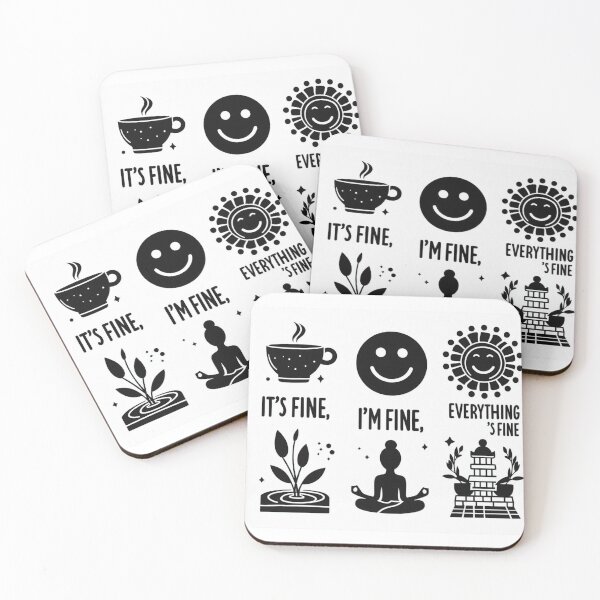 Item preview, It's fine I'm fine Everything's fine sticker  designed and sold by artdesignby.