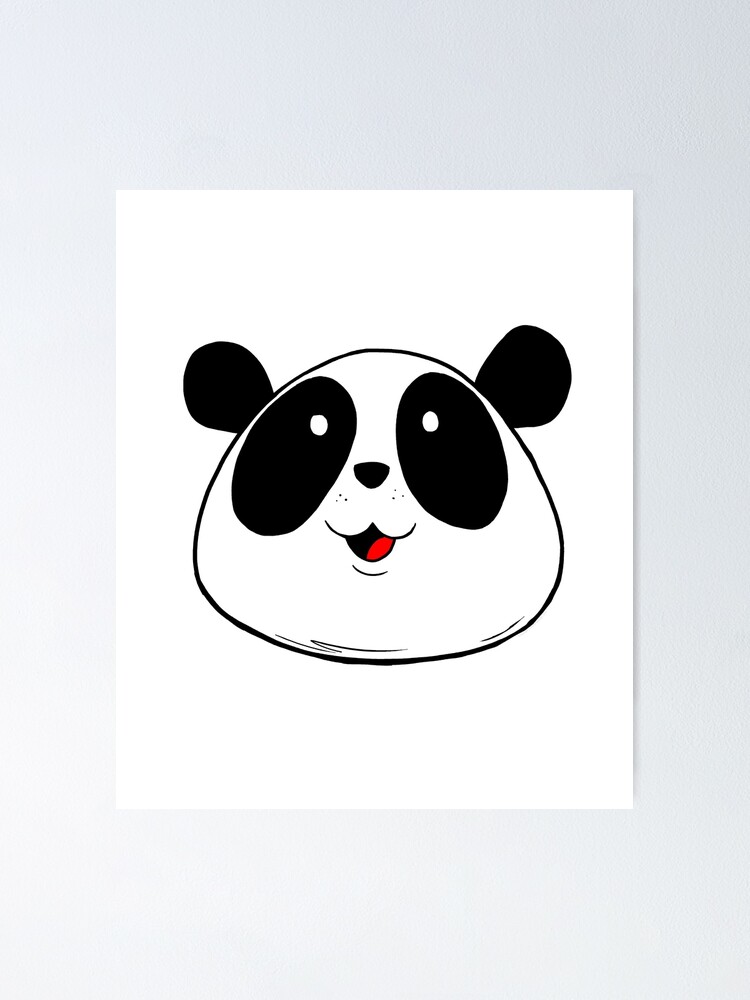 Happy Panda Smile Face Poster By Lordkarnage Redbubble