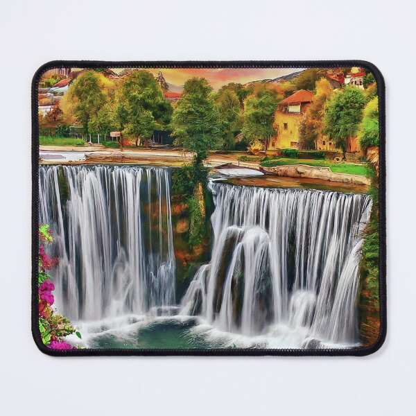 Item preview, poster xxl  Jajce Waterfall: Serenity Revealed, Captivating Beauty designed and sold by TrendSh0p.
