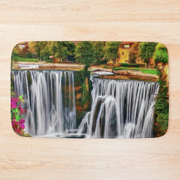 Item preview, poster xxl Jajce Waterfall: Serenity Revealed, Captivating Beauty designed and sold by TrendSh0p.