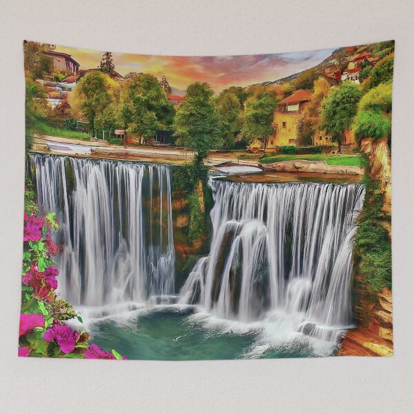 Item preview, poster xxl Jajce Waterfall: Serenity Revealed, Captivating Beauty designed and sold by TrendSh0p.