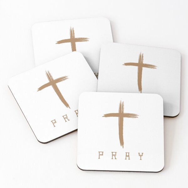 Item preview, Minimal Artwork Featuring Brown Cross and Pray Text designed and sold by REALKIRAN.