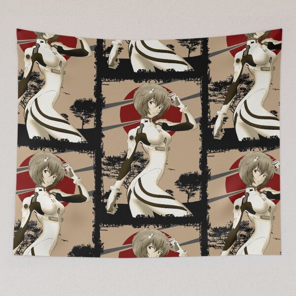 Item preview, Rei Ayanami Evangelion Retro Landscape Design designed and sold by Wafusaurus.