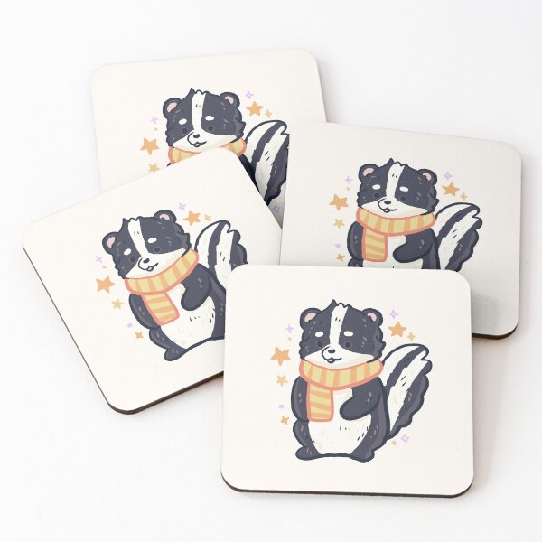 Item preview, Skunk wearing scarf illustration  designed and sold by Mayarart.