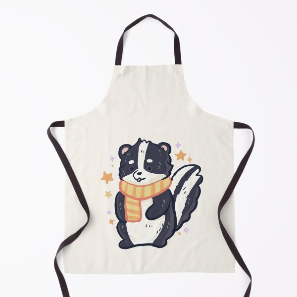 Item preview, Skunk wearing scarf illustration designed and sold by Mayarart.