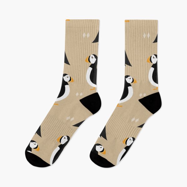 Item preview, Puffins on brown designed and sold by reneesillus.