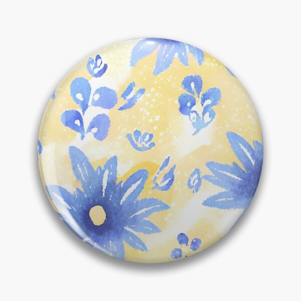 Aperçu de l'œuvre Explosion florale - Bleu et jaune créée et vendue par ml101.