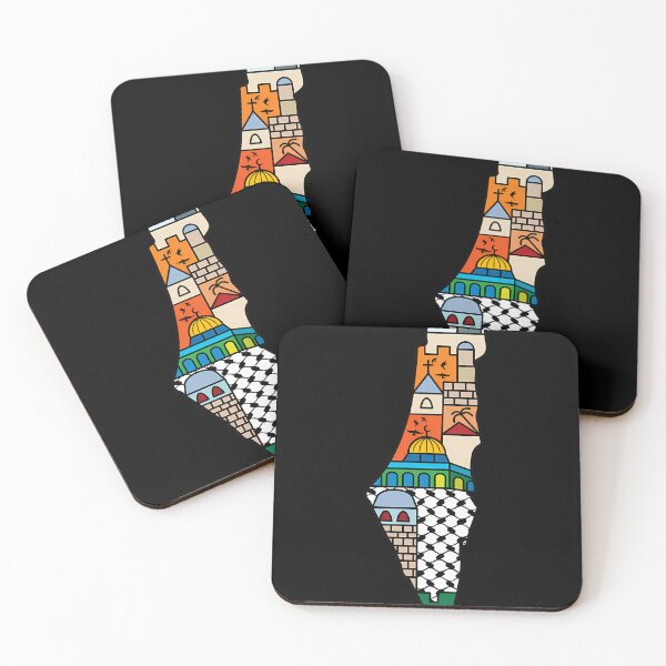 Item preview, I Love Palestine My Homeland Palestinian Map With Kufiya Hatta Pattern And Most Sacred Cites -Wht designed and sold by Axellediallo.