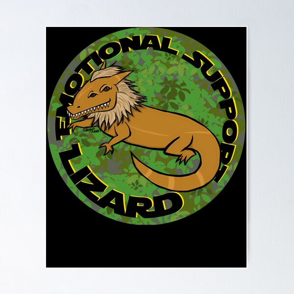 Item preview, Emotional Support Lizard designed and sold by Davidcasio.