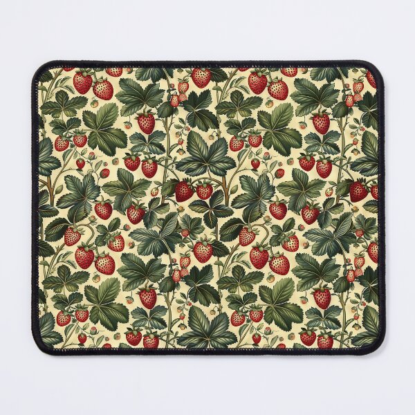 Item preview, Strawberry Wildflowers Illustration on Beige designed and sold by NikkofTime.