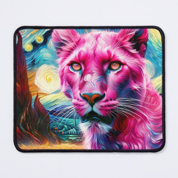 Item preview, Vibrant Panther in Pink: A Van Gogh Fantasy designed and sold by Suzana Djordjevic.