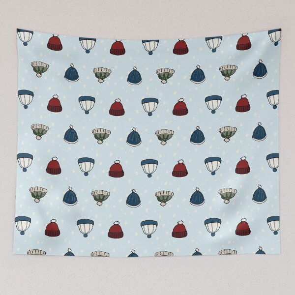 Item preview, Cozy beanies - seamless pattern designed and sold by Pxycrafts.