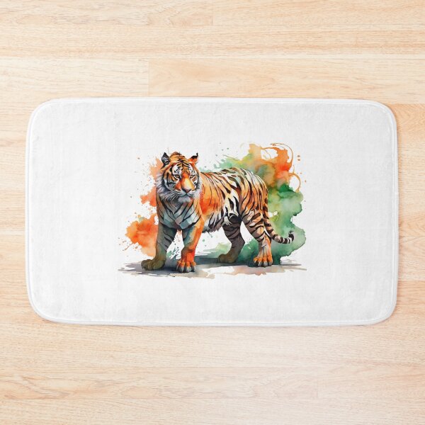 Item preview, a tiger as a watercolor designed and sold by Rose Design & Photos.