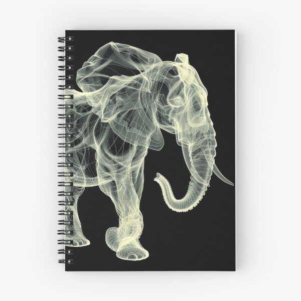 Item preview, Abstract Wireframe Elephant Design on Dark Background designed and sold by ImagineCorner.
