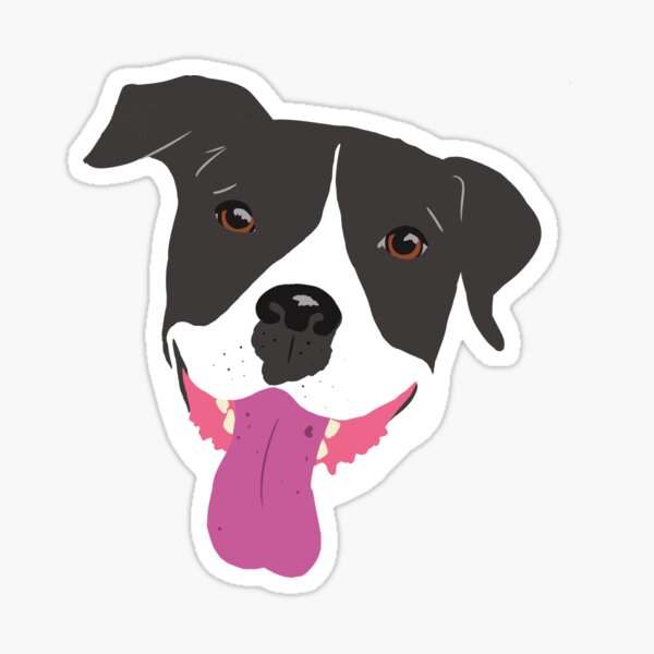 Vista previa del artículo con la obra «Pitbull blanco y negro», diseñado y vendido por jesspurt.