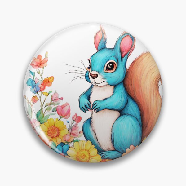 Item preview, Floral Companion: The Squirrel Among the Petals designed and sold by Aurorartsprint.