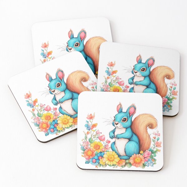 Item preview, Floral Companion: The Squirrel Among the Petals designed and sold by Aurorartsprint.