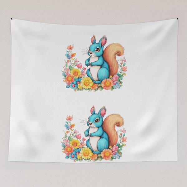 Item preview, Floral Companion: The Squirrel Among the Petals designed and sold by Aurorartsprint.