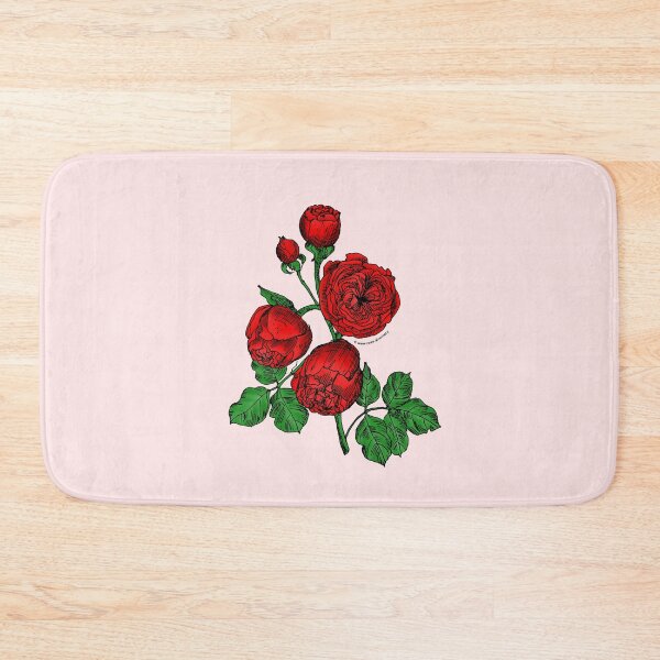 Item preview, Bright Red Pompon Rose Bloom Very Full 40+ Petals In 3+ Rows designed and sold by Rachael Taylor.