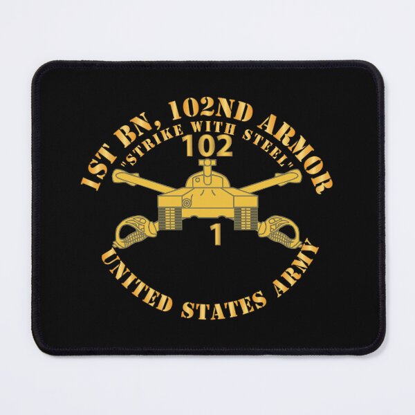 Item preview, Army - 1st Bn 102nd Armor - Strike with Steel - Armor Branch x 300 designed and sold by Military Insignia Products.