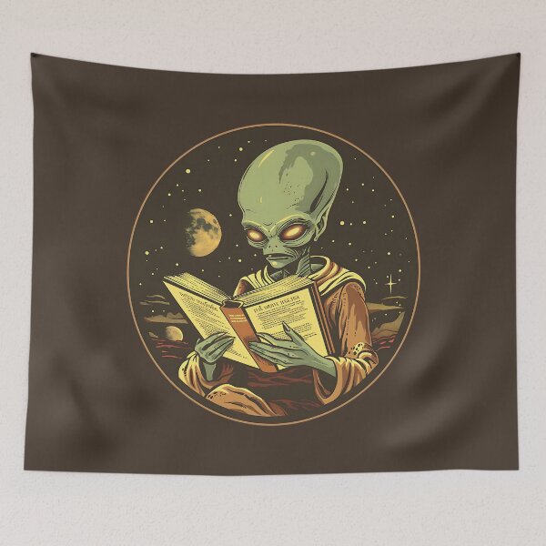 Item preview, Funny Alien Reading designed and sold by FrostyForge.