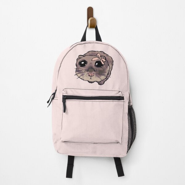 Item preview, Ransroom draws the sad hamster with pink bow ribbon meme / funny animal meme designed and sold by RansRoom.