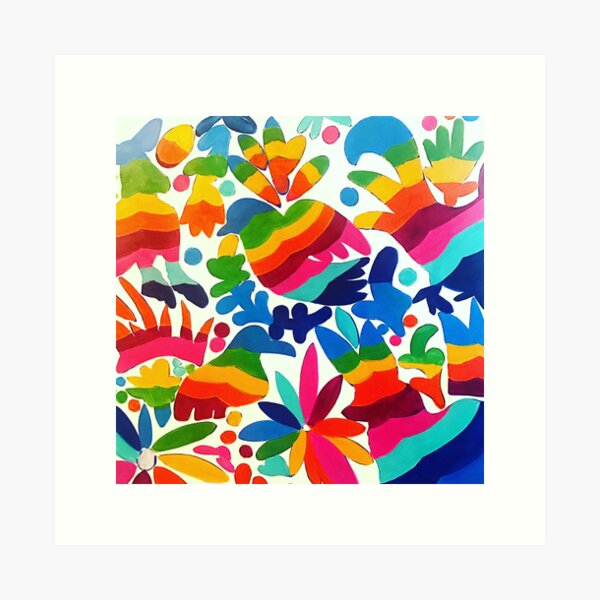 Aperçu de l'œuvre Couleurs Otomi mexicaines créée et vendue par TinaSalazar.