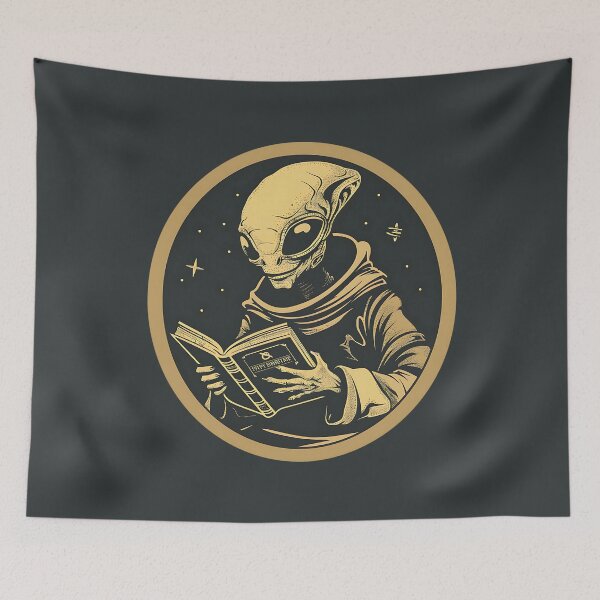 Item preview, Funny Alien Reading designed and sold by FrostyFrisby.
