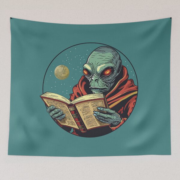 Item preview, Funny Alien Reading designed and sold by FrostyFrisby.