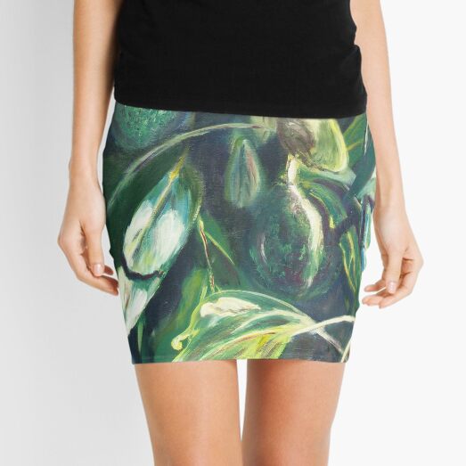 Avocado Lights (acrylic) Mini Skirt