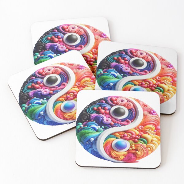 Item preview, 3D colorful Yin Yang Tshirt Sign for meditation designed and sold by shirt-studio.