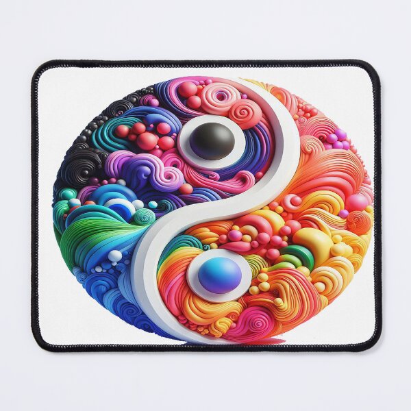 Item preview, 3D colorful Yin Yang Tshirt Sign for meditation designed and sold by shirt-studio.