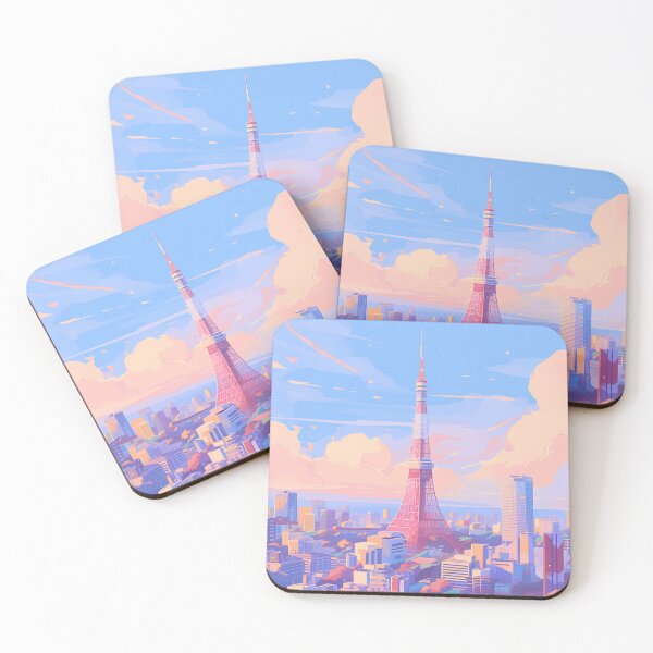 Artikelvorschau, Pastellfarbene Skyline von Tokio entworfen und verkauft von Taiwanique.