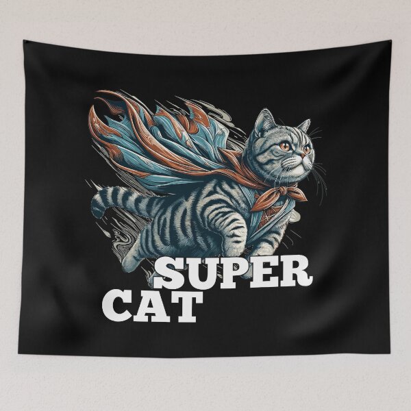 Item preview, Super cat British Shorthair BKH tabby gift designed and sold by Pineapple-Tree.