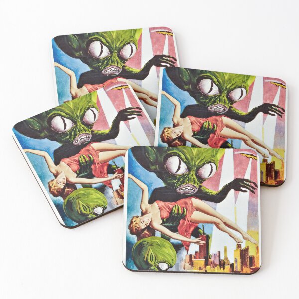 Item preview, Invasion Of The Saucer-Men Classic Poster Reprint designed and sold by Very Peculiar.