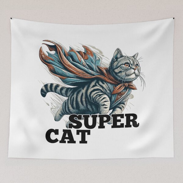 Item preview, Super cat British Shorthair BKH tabby gift designed and sold by Pineapple-Tree.