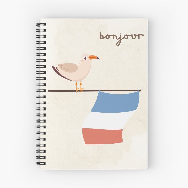 Item preview, Bonjour, retro style French greeting  designed and sold by Pommallina.
