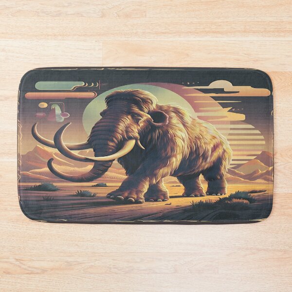 Item preview, Vintage Woolly Mammoth Sunset design Gift Mom Dad designed and sold by KreativKulture.