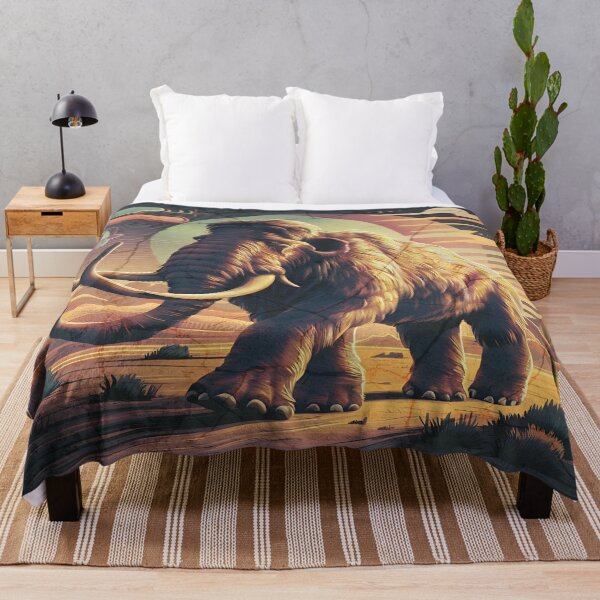 Item preview, Vintage Woolly Mammoth Sunset design Gift Mom Dad designed and sold by KreativKulture.