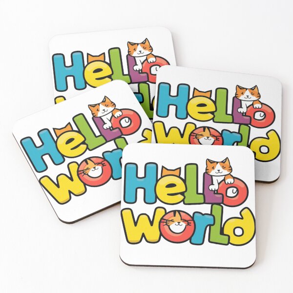 Item preview, Hello world, cute cat tshirt design designed and sold by hamoudaatm3.