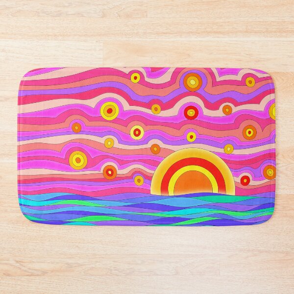 Item preview, Sixties Psychedelic Sunset Seascape designed and sold by ArtformDesigns.