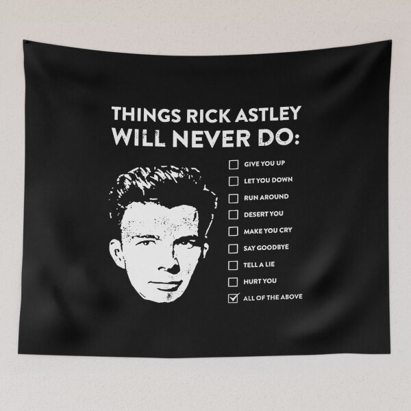 Item preview, Things Rick Astley Will Never Do designed and sold by RenateOpitz.